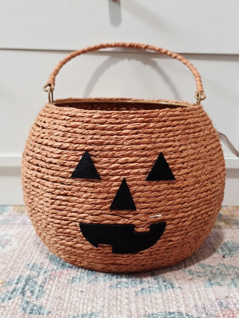 Target Bullseye Playground Halloween 2026 Shaped Woven Storage - Jack-O-Lantern